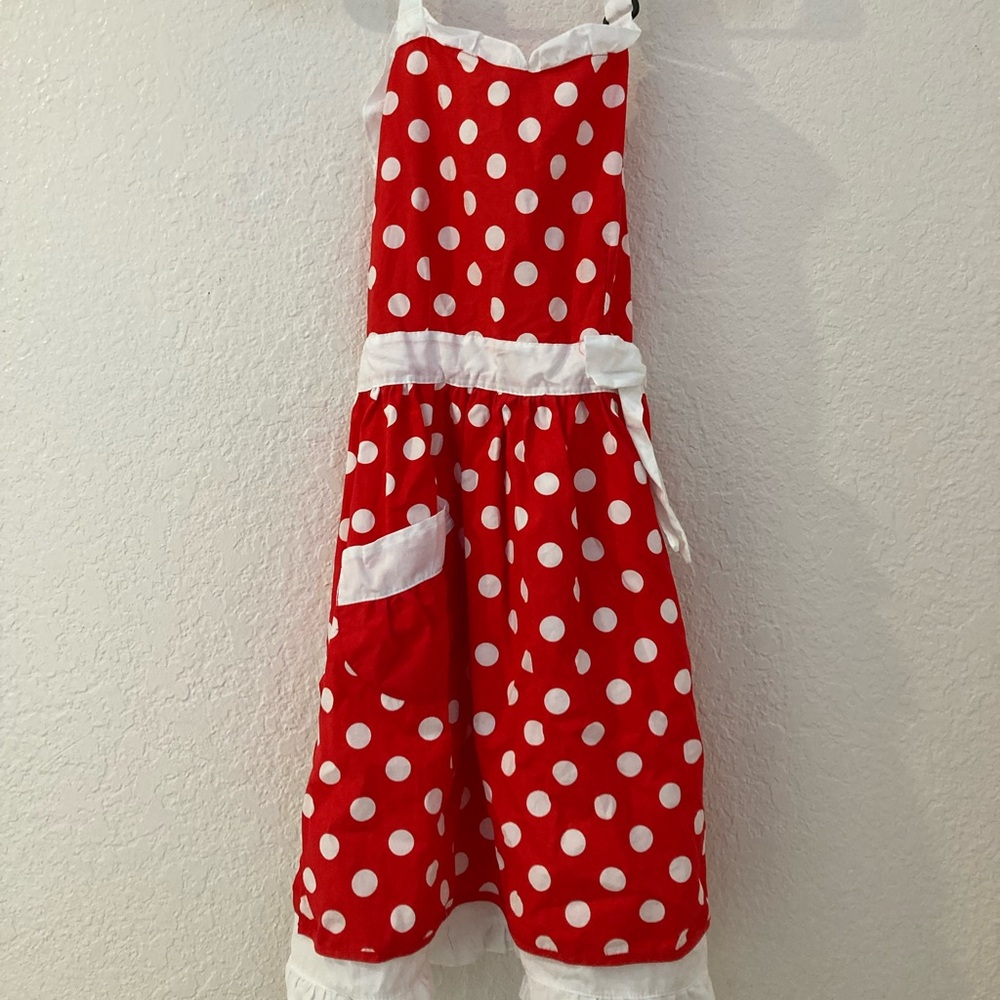 NWT Disney Minnie Mouse Fabric Apron for Adults New